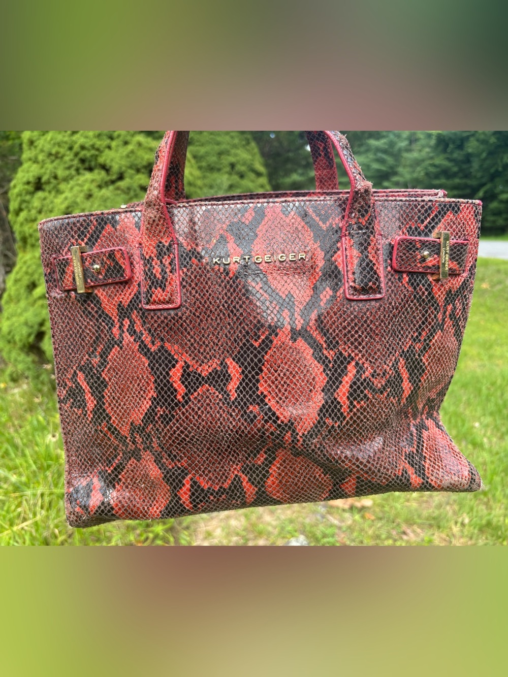 Kurt Geiger Snakeskin Embossed Crossbody Bag